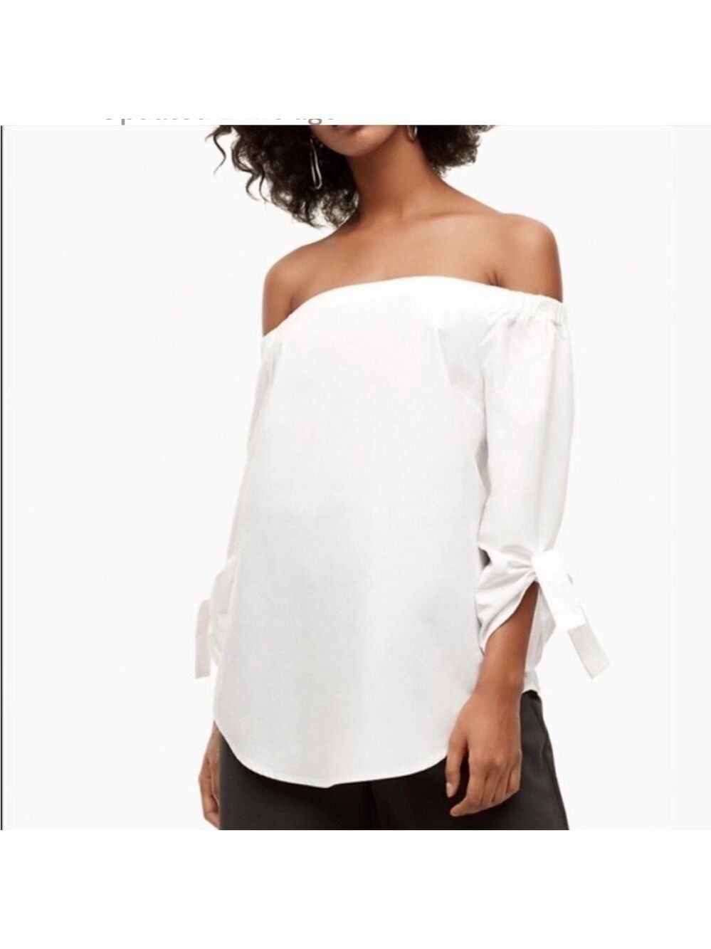Aritzia Babaton Malik Off The Shoulder Blouse in White Sz XXS